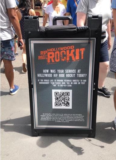 Outdoor feedback Sign Theme Park