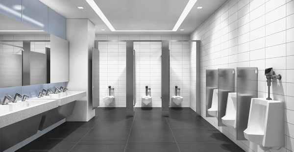 A clean restroom example