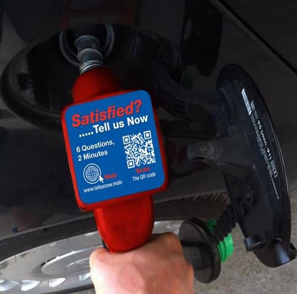 Gasoline feedback on pump nozzle talker