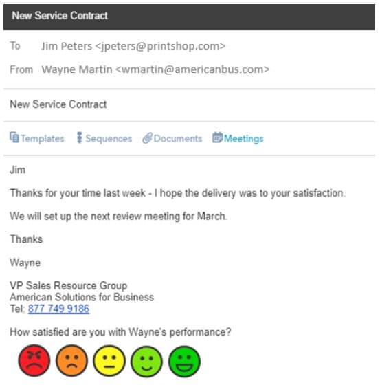 Email Feedback using Smiley Faces